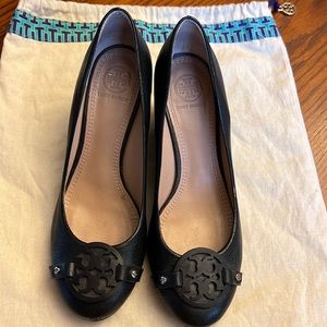 Black Tory Burch Wedge Heel 6.5